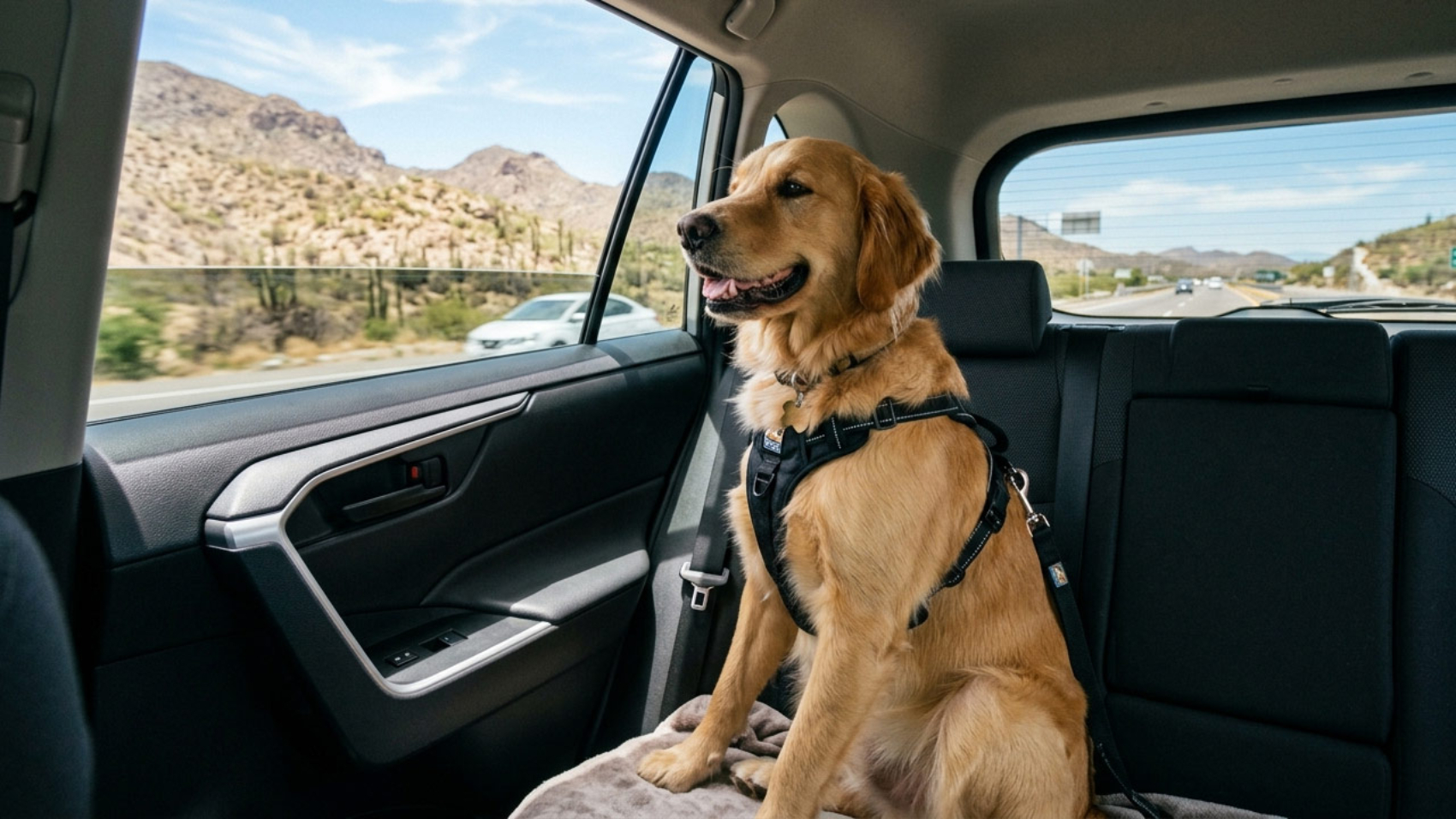 Viajar con perro en coche de forma segura en verano
